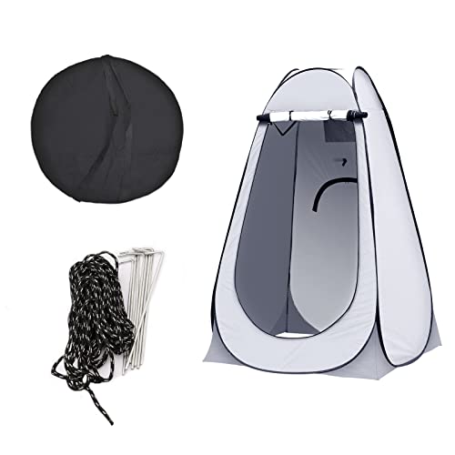 OFCASA Pop Up Duschzelt Tragbare Privatsphäre Shelter Toilettenzelt mit Tragetasche für Outdoor Camping Angeln Strand Dusche Dressing, 120 x 190 cm Grau