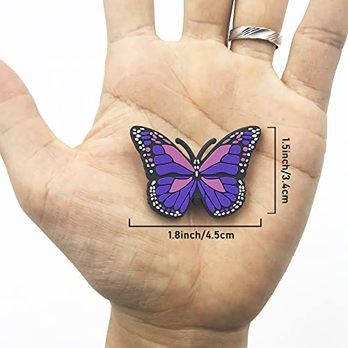 Mazelx 8Pcs Butterfly Shoe Charms ,Cute Butterfly Charms For Girls #TOP2