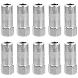 Jecompris 10 StüCk 4 Kieferfettnippel Backen-Schmiernippel Ersatzteil FettsprüHkupplung Aus Eisenstahl FüR Einfache Installation Und Demontage