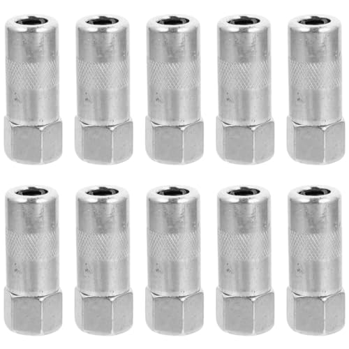 Jecompris 10 StüCk 4 Kieferfettnippel Backen-Schmiernippel Ersatzteil FettsprüHkupplung Aus Eisenstahl FüR Einfache Installation Und Demontage