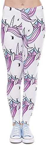 Tamskyt Women's New Unicorn Digital Printed Tight Leggings Stretchy Trousers Skinny Pants Workout
