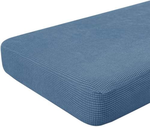 Hokway Couch Cushion Covers Stretch Cushion Covers Sofa Seat Cushion Slipcover Cushion Protector(DenimBlue, Large)