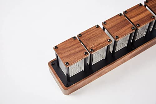 Clocteck Nixie Tube Clock Digital Alarm Clock, Walnut Rgb Desk Clock For Bedroom,Easy Alarm Settings,Timer Function And 12/24H Display - A Retro Gift To Decorate Your Desk And Bedroom… #TOP3