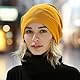 Beanie-Unifarbe-Gelb, one size