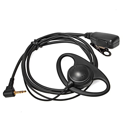 HYSHIKRA 1 Pin 2.5mm Walkie Talkie Earpiece with Mic D Shape Headset Compatible with Motorola TLKR T92 H2O T60 T80 T82 Extreme 2 Way Radio (1 Pc) HYSHIKRA 1 Pin 2.5mm Walkie Talkie Earpiece with Mic D Shape Headset Compatible with Motorola TLKR T92 H2O T60 T80 T82 Extreme 2 Way Radio (1 Pc)
