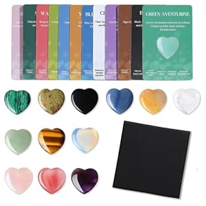 12Pcs Healing Crystal Gifts for Women, Assorted Crystals and Gemstones Heart Stones, Love Heart Stones Set with Box, Natural Gem Stones, Unique Spiritual Healing & Meditation Set for Women Ladies