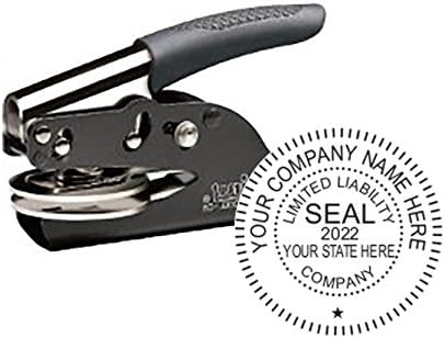 LLC Seal, Shiny, Pocket/Hand Model, 1-5/8" Impression, Black