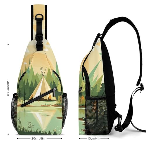 Bolso sling cruzado casual para deporte y viaje miniatura 2