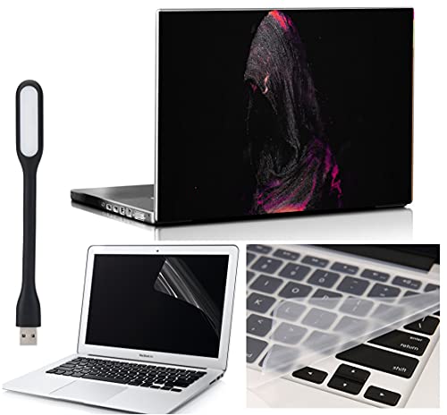 Ramiya- 4in1 Laptop Skin Combo Kit 14 inch with Laptop Skin, Screen Protector, KeyGuard and USB Light – Bubble Free, Waterproof All Type Laptop