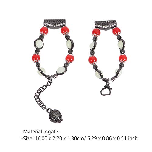 ULTECHNOVO Aço Inoxidável Do Vintage Ágata Bead Wrist Band Compatível para