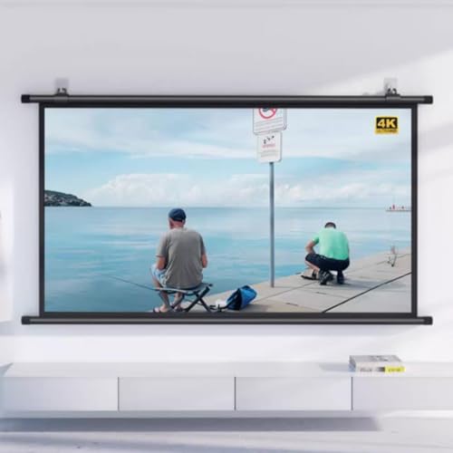 Pantalla manual proyector 50 pulg 16:9 para cine en casa miniatura 3