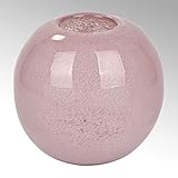 Maße: H 18 cm D 20 cm Lambert - Vase Cassela - Heide - H18 x D20 cm - Glas mit Kupfernetz
