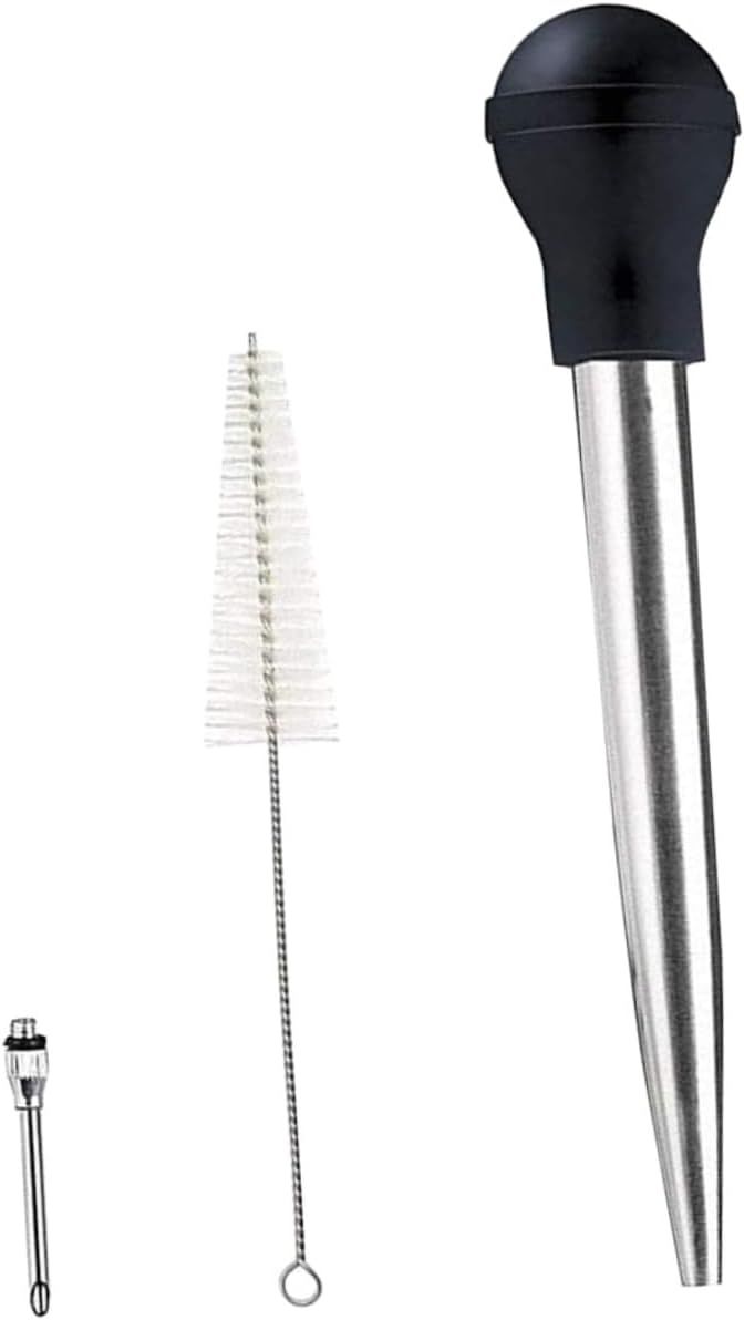SHOWERORO Turkey Injector Meat Injector Set Convenient Food for Juicy Turkey Ergonomic Design Dishwasher Safe Practical Kitchen Gadget