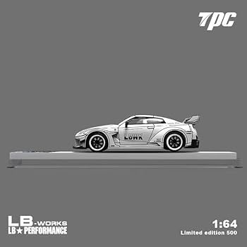 TPC 1/64 ニッサン 日産 GTR R35 LBWK 発光効果 Amazon | 1/64 TPC 日産 LBWK GTR r35 3.0 夜光 白 | ミニカー