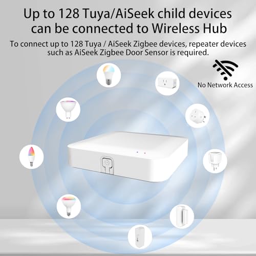 Image of Tuya ZigBee 3.0 Hub /Wireless Gateway (Only 2.4Ghz), Zigbee Smart Home Bridge Remote Controller,Only Work with Tuya ZigBee Smart Device, White