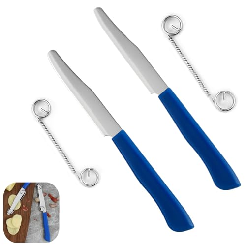 2 Pcs Julienne Peeler Vegetable Peeler, Stainless Steel Vegetable Julienne Peeler and Slicer, Quick Slicing Knife Household Spring Fruit Knife, Veggie Peelers with Removable Spring