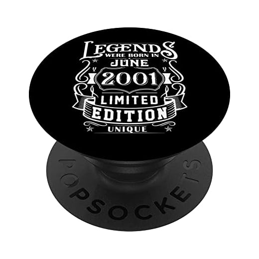 Cumpleaños Junio 2001 Edición Limitada Regalo Legend June PopSockets PopGrip Intercambiable