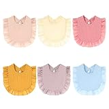 Baby Bibs Muslin Drool Bibs Teething Bibs Lap-shoulder Drool Cloths Bibs 100% Organic Cotton 4-Layer