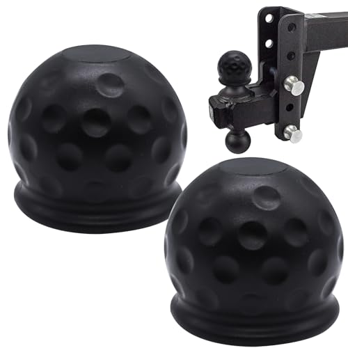 ZHIYUQL 2 Stück Abdeckkappe Anhängerkupplung Schutzkappe Universal Kappe Gummi Anhängerkupplung Abdeckung Ø 50 mm für Anhänger PKW LKW RV Schwarz