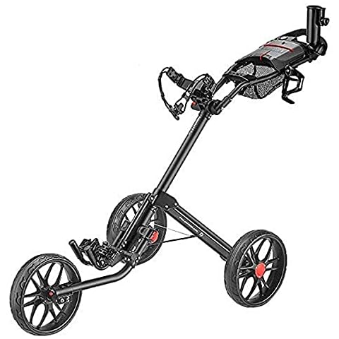 Caddytek 3 Wheel Golf Push Cart - Deluxe Quad-Fold Compact Push & Pull Folding Caddy Trolley - Caddylite 15.3 V2, black, one size (CaddyLite 15.3 Version 2 - Black) Cover