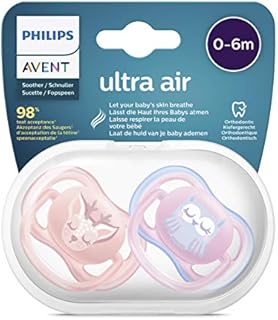 Philips Avent Smoczek Ultra Air, 2 szt.  smoczek bez bisfenolu A dla dzieci w wieku 06 miesięcy (model SCF085/02)