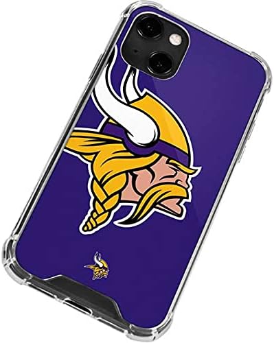 Skinit Clear Phone Case Compatible with iPhone 13 - Officially Licensed NFL Minnesota Vikings Retro Logo Design