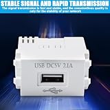 GAOUTO 5 sztuk modułów zasilania USB: gniazdo 220 V na transformator 5 V, gniazdo USB 2,1 A, adapter przełączający do smartfonów i urządzeń