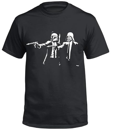 Image of Banksy Vader's Pulp Fiction Funny Vintage Men's T-Shirt Top(Black, XL)