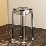 Diseño moderno y elegante: hecho de acrílico transparente, este taburete de bar cuenta con un diseño minimalista que mejora los espacios contemporáneos. Su superficie lisa añade elegancia y permite una fácil limpieza para mantener un aspecto fresco.