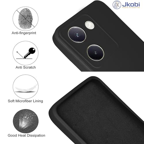 Image of Jkobi Back Cover Case for Vivo Y300 Plus (Matte Finish Silicone with Inside Fiber Cloth)