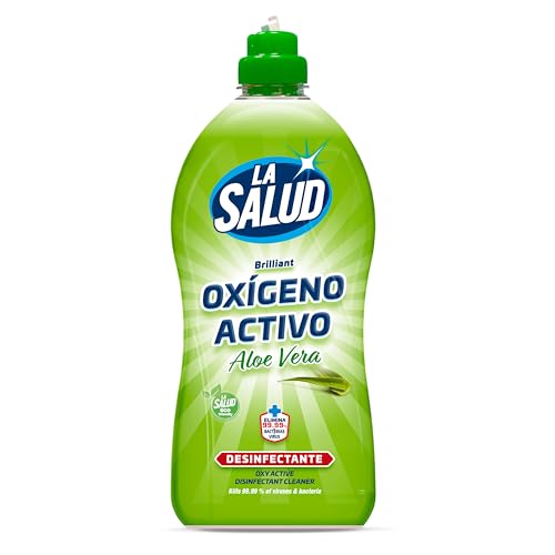 La Salud - Limpiador Desinfectante Multiusos Oxígeno Activo Aloe Vera - 1,5L - Sin Lejía - Aroma Agradable