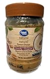Great Value,Natural Crunchy Peanut Butter with CHIA Seeds & Coconut, 500g/17.6oz, Imported from Canada}