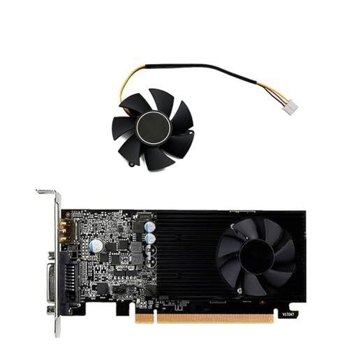 muyihui Ventilador de 3 pines FS1250-S2053A GT 1030 for GTX 1050 perfil bajo. refrigeración for tarjeta gráfica 1050TI - imagen 2