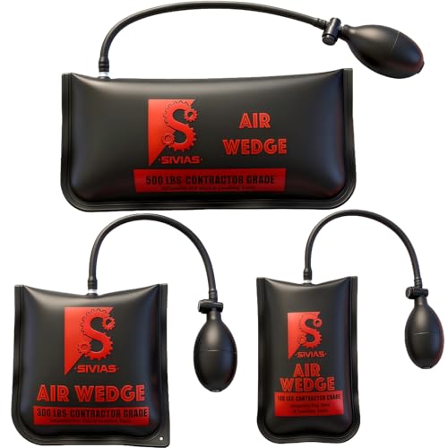 Air Wedge Shim, 3 Sizes Commercial Inflatable Air Pump...