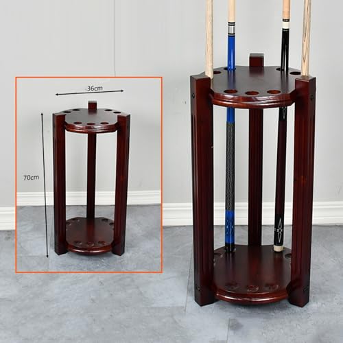 Porte-queues de billard vertical marron pour ranger 9 cannes dans une salle de jeux - 5