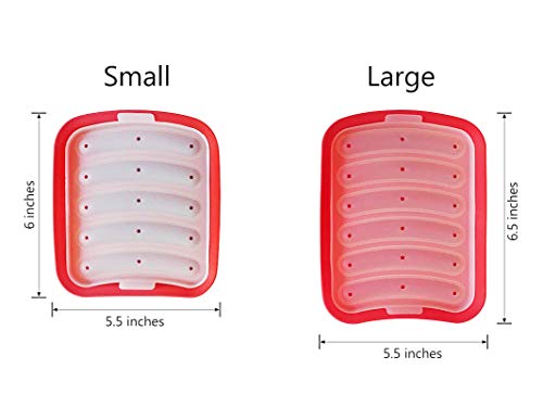 Non-Stick Silicone Sausage Mold for Homemade Hot Dogs, DIY Hot Dogs, BPA Free, Hot Dog Mold for Oven and Microwave (Green, 6-Cavity) - Thumbnail 5