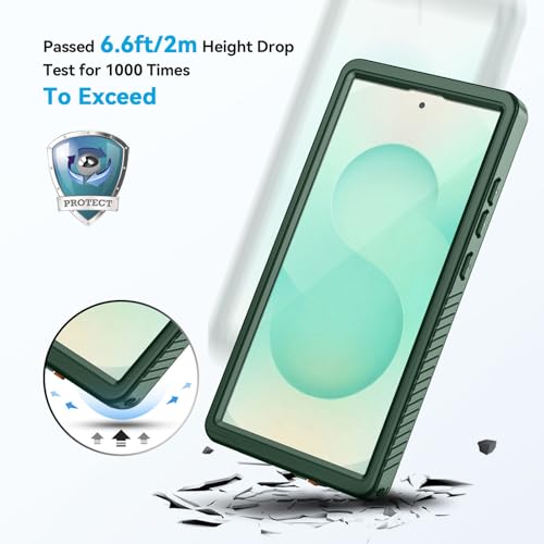 Image of Lanhiem for Samsung Galaxy S25 Ultra Case, IP68 Waterproof Dustproof, Built-in Screen Protector, Rugged Full Body Shockproof Protective Cover for Galaxy S25 Ultra 5G 6.9 Inch, Green