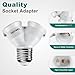 DiCUNO 2 in 1 E26 Socket Splitter Adapter, 2 E26 Standard Medium Base Bulbs in 1 Socket, Y-Shape Lamp Holder Converter, Maximum 200W and 165℃ Heat Resistant Light Bulb Splitter, 2-Pack