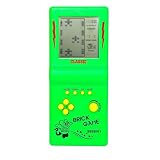 CZT Großbild-Ziegel Spielkonsole klassisches Puzzle eingebaut 23 Spiele Geschwindigkeit/Schwierigkeitsgrad einstellbar mit 2 AA-Batterien (Nicht im Lieferumfang enthalten) (Grün)