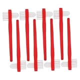 FRCOLOR 8pcs Double-Sided Denture Toothbrush Hard Brush for Dentures Retainer Cleaner Brush Double Head Dental Toothbrush Optimal Hygiene