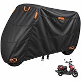 300D Motorcycle Cover for Yamaha Zuma 125 2009-2024, All Season Waterproof Tear Proof Outdoor Motorbike Accessories, Heavy Duty Full Protection with Buckle & Reflective Tape Lock-Holes and Storage Bag