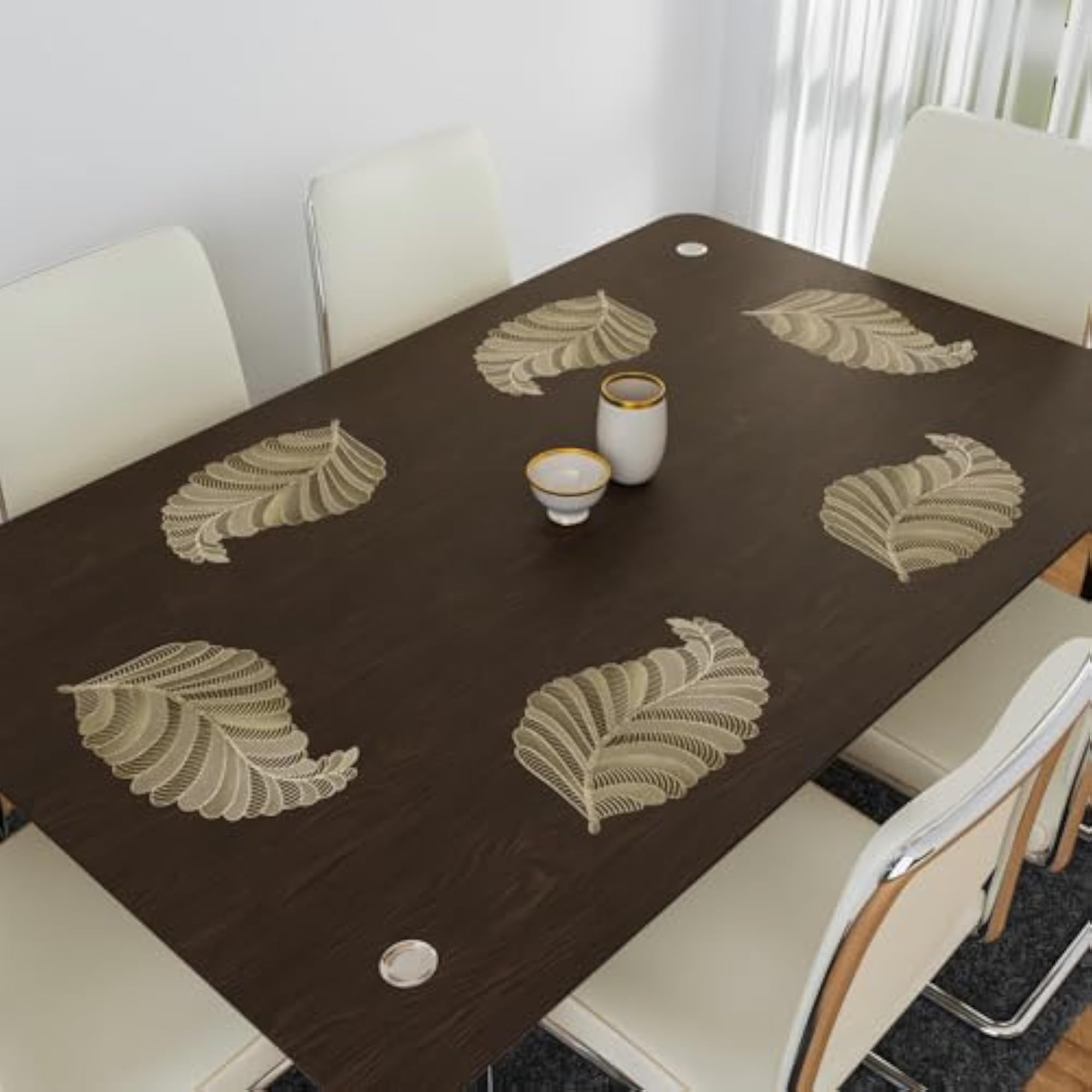 Leaf Shape Dining Table Mat, Easy to Clean