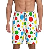 Imitation coton : nos shorts à pois colorés pour homme adoptent un tissu fabriqué en 95 % polyester et 5 % élasthanne; il a une bonne respirabilité, absorption de l'humidité et élasticité, et est doux et léger, vous apportant une expérience confortable