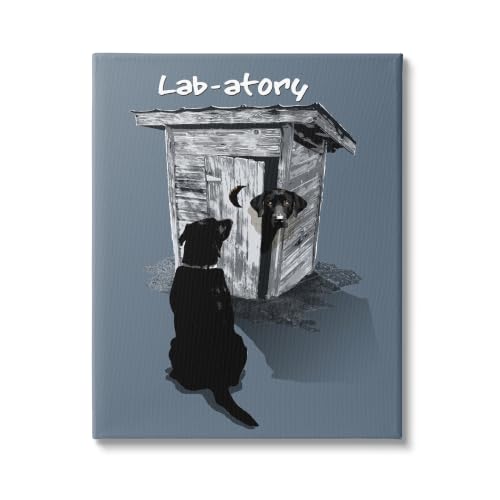 Image of Stupell Industries 'Lab- Funny Dog Silhouette Waiting By the'| Canvas Art