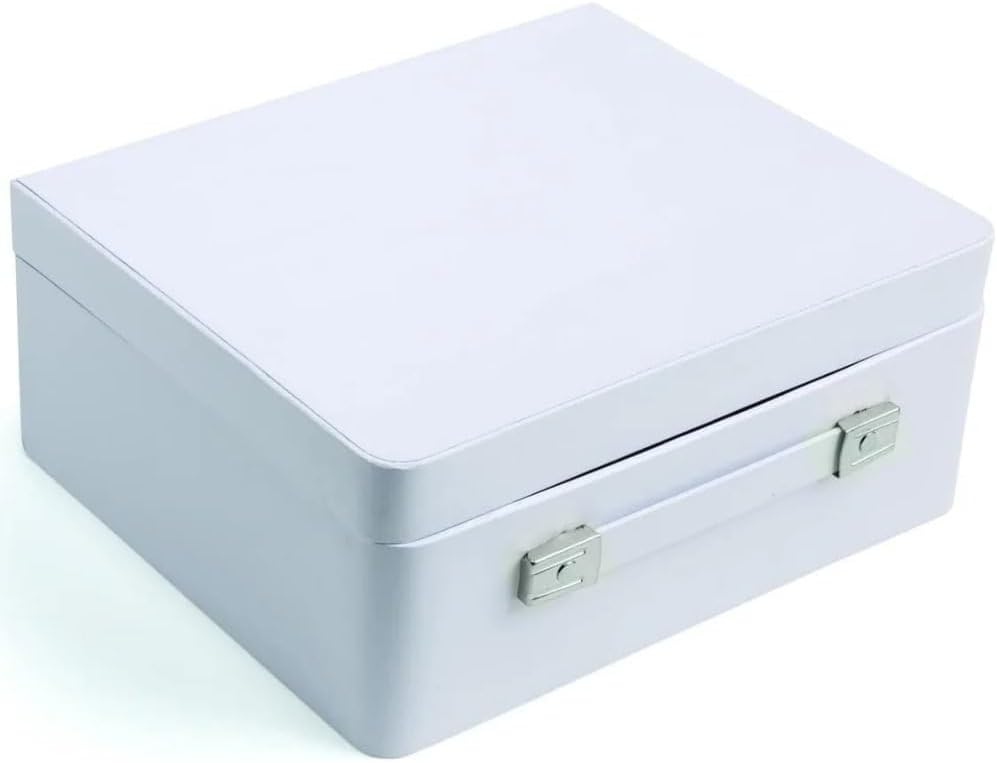 White Mini Cardboard Suitcase - 12 Inch - Party Centerpiece and Wedding Decoration
