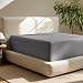 Bare Home Fitted Bottom Sheet - Premium 1800 Ultra-Soft Wrinkle Resistant Microfiber, Hypoallergenic, Extra Deep Pocket (Twin XL - 21" Pocket, Grey)