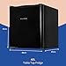 Russell Hobbs Table Top Larder Mini Fridge 40L Capacity, Quiet Running 39DB, Reversible Door, 0 to 8 Degrees Manual Temperature Control, Black RHTTLF2E1B