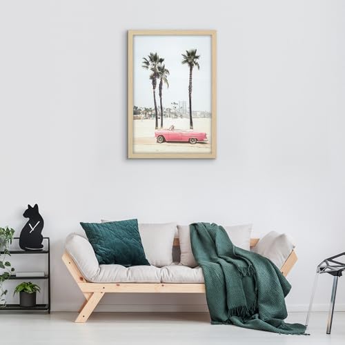 Image of Americanflat 24x36 Poster Frame with Polished Plexiglass - Epic Collection - Gallery Wall Frames with Engineered Wood - Wide Photo Frame for Wall Display - Natural Oak