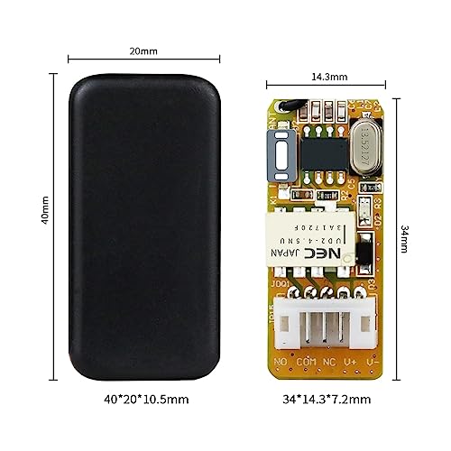 Mini relais sans fil pour interrupteur télécommande LED 5V 12V noir