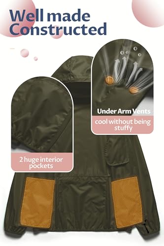 Image of CREATMO US Women's Sun Jackets Lightweight Packable Shirts UPF 50+ Hoodie Reflective Cycling Jacket With Detachable Hood